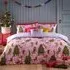 Purrfect King Size Duvet Cover Set - Pink, Polycotton