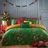 Purrfect Toddler Size Duvet Cover Set - Green, Polycotton