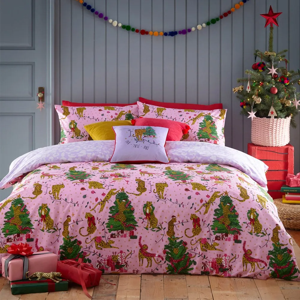 Purrfect Toddler Size Duvet Cover Set - Pink, Polycotton