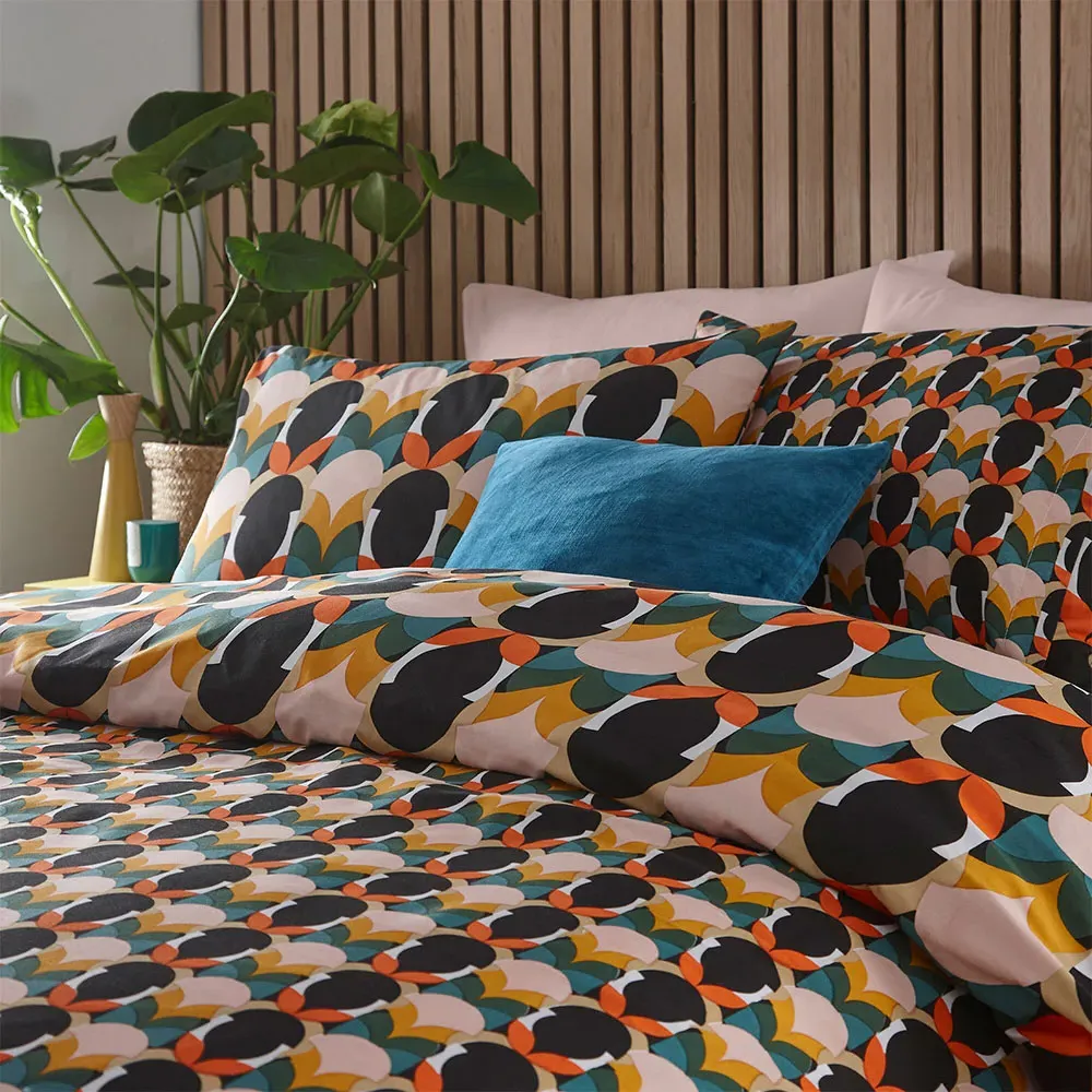 Raeya Double Duvet Set - Multi, Polycotton