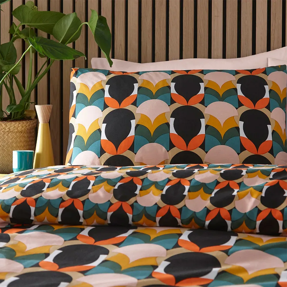 Raeya Double Duvet Set - Multi, Polycotton