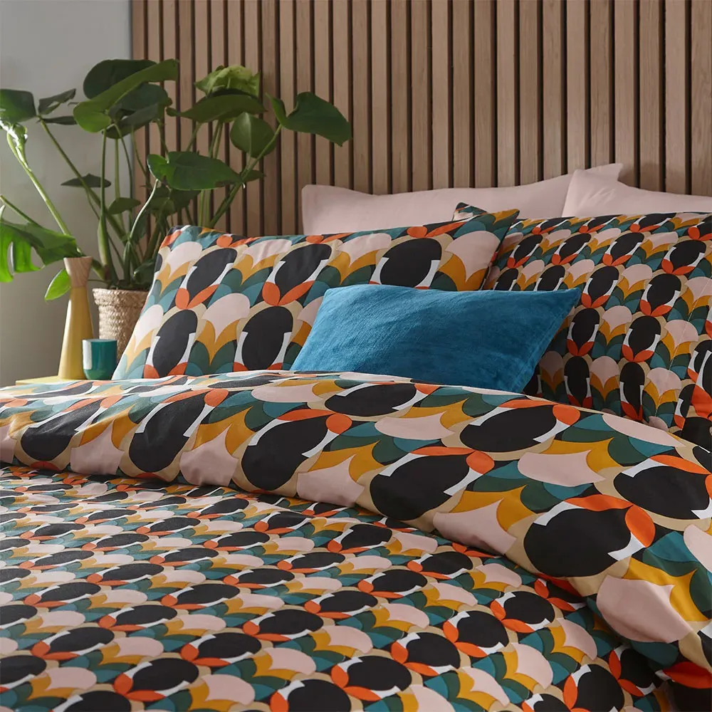Raeya Single Duvet Set - Multi, Polycotton