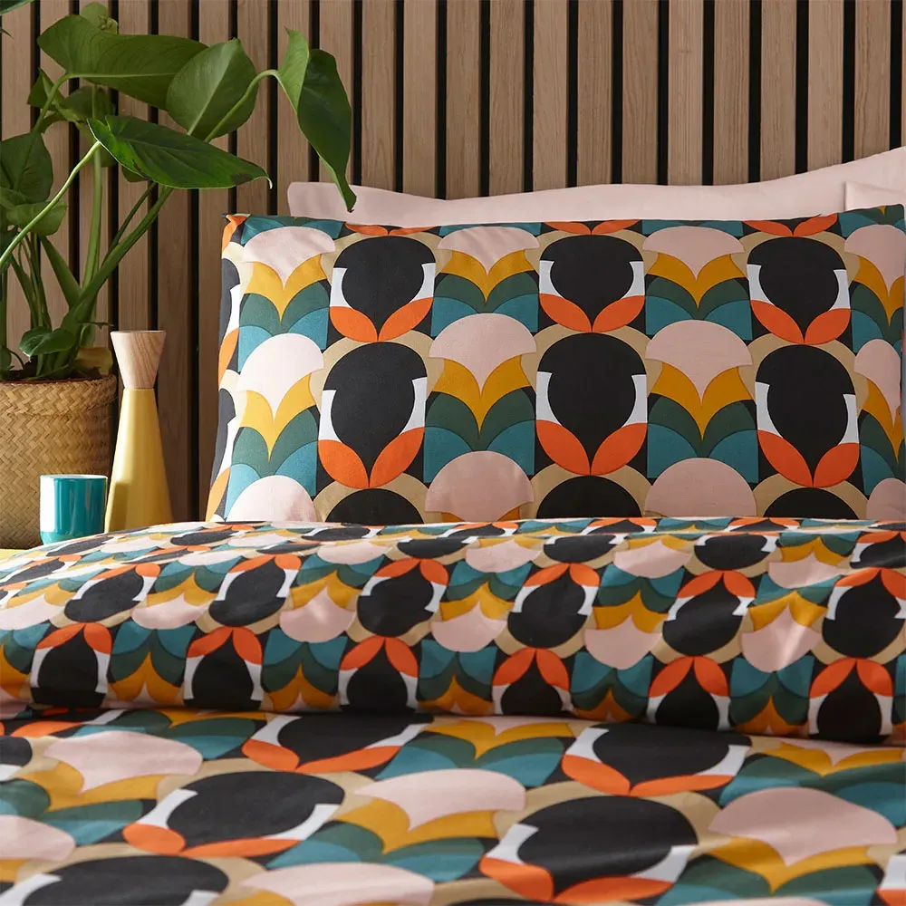 Raeya Single Duvet Set - Multi, Polycotton