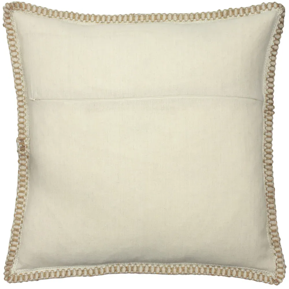 Rain Shadow Braided Trim Cushion - Red Clay