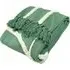 Rainbow Tuft Tasselled Throw - Green, Cotton
