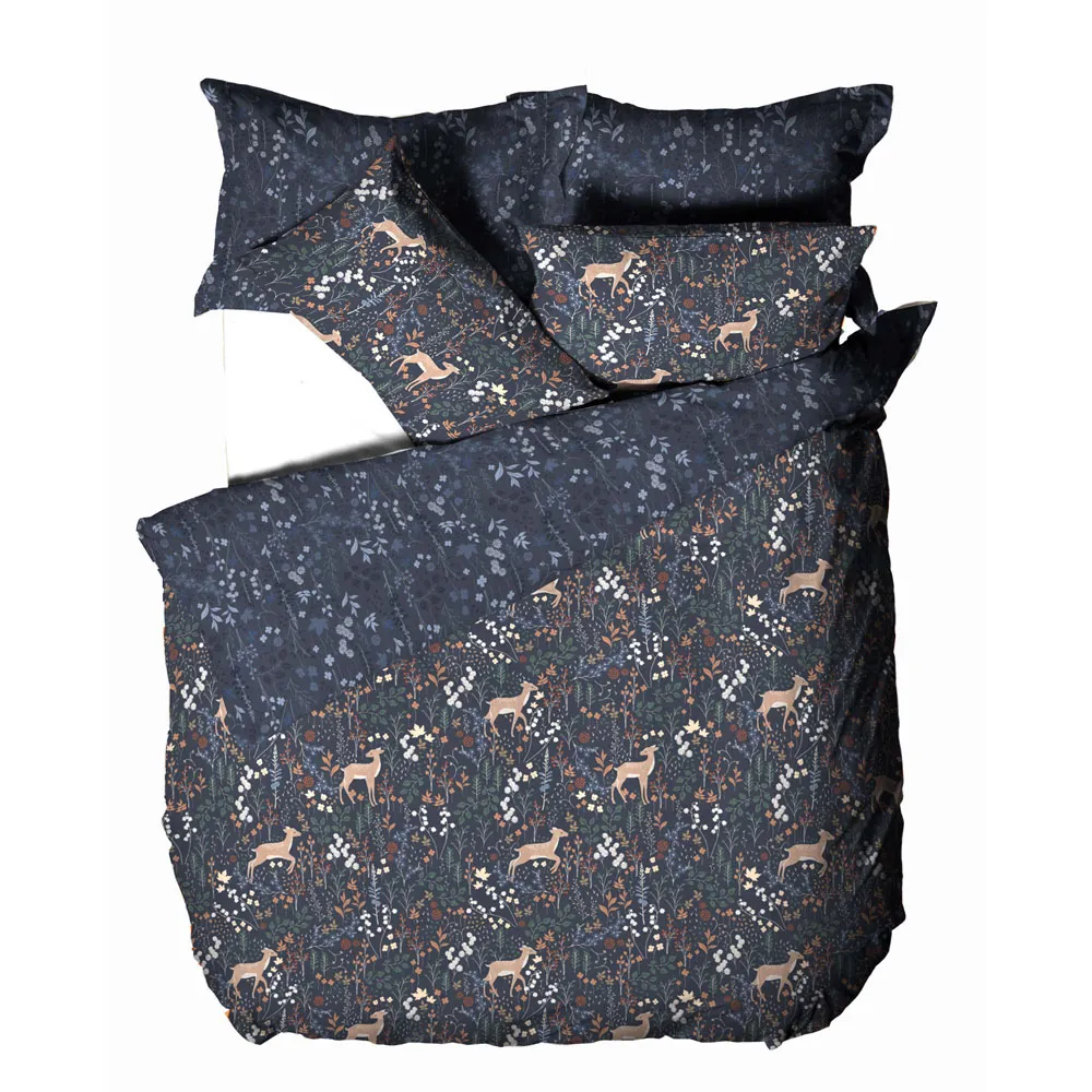Richmond Woodland Super King Duvet Set - Midnight Blue