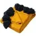 Romily Tasselled Throw - Gold, Navy