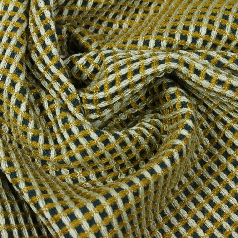 Rowan Waffle Throw - Ochre