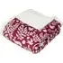 Scandi Berry Woodland Fleece Throw - Red