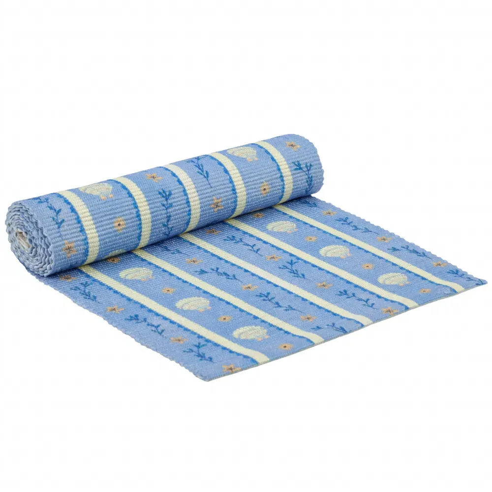 Sea Shells Indoor and Outdoor Table Runner - Blue