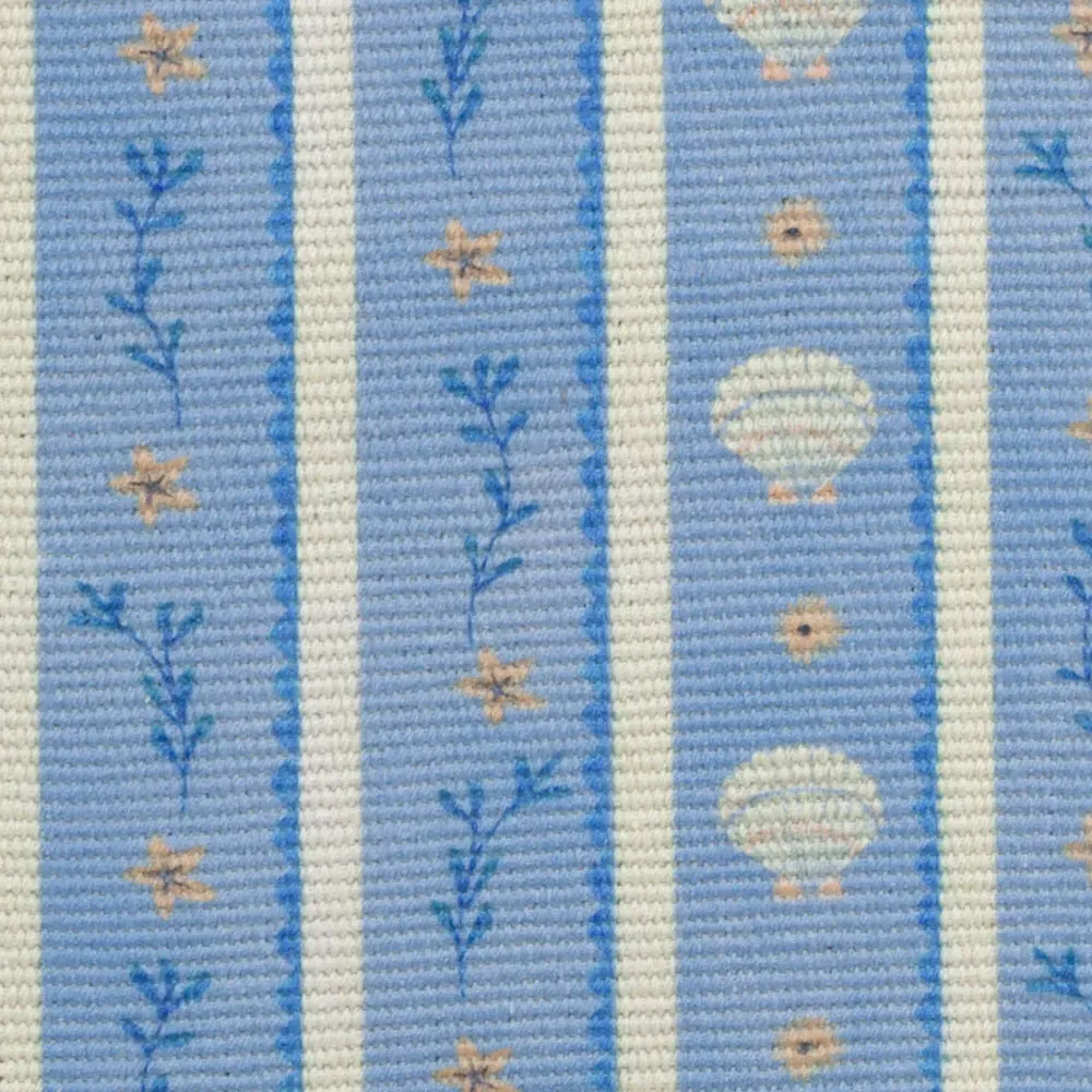 Sea Shells Indoor and Outdoor Table Runner - Blue