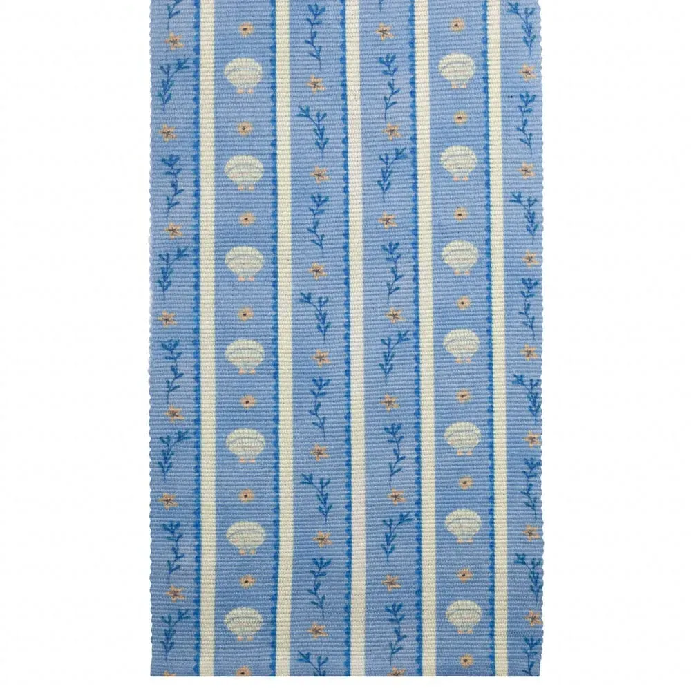 Sea Shells Indoor and Outdoor Table Runner - Blue