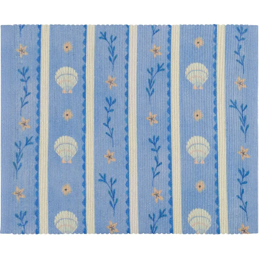 Sea Shells Indoor Outdoor Placemats - Blue image
