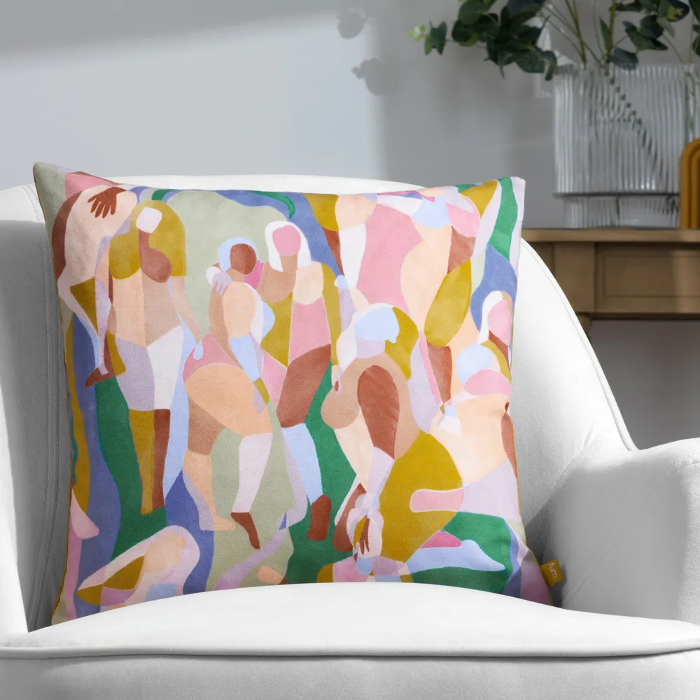 Self Love Abstract Cushion - Multi, Polyester