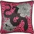 Serpentine Animal Print Cushion - Pink Charcoal, Polyester