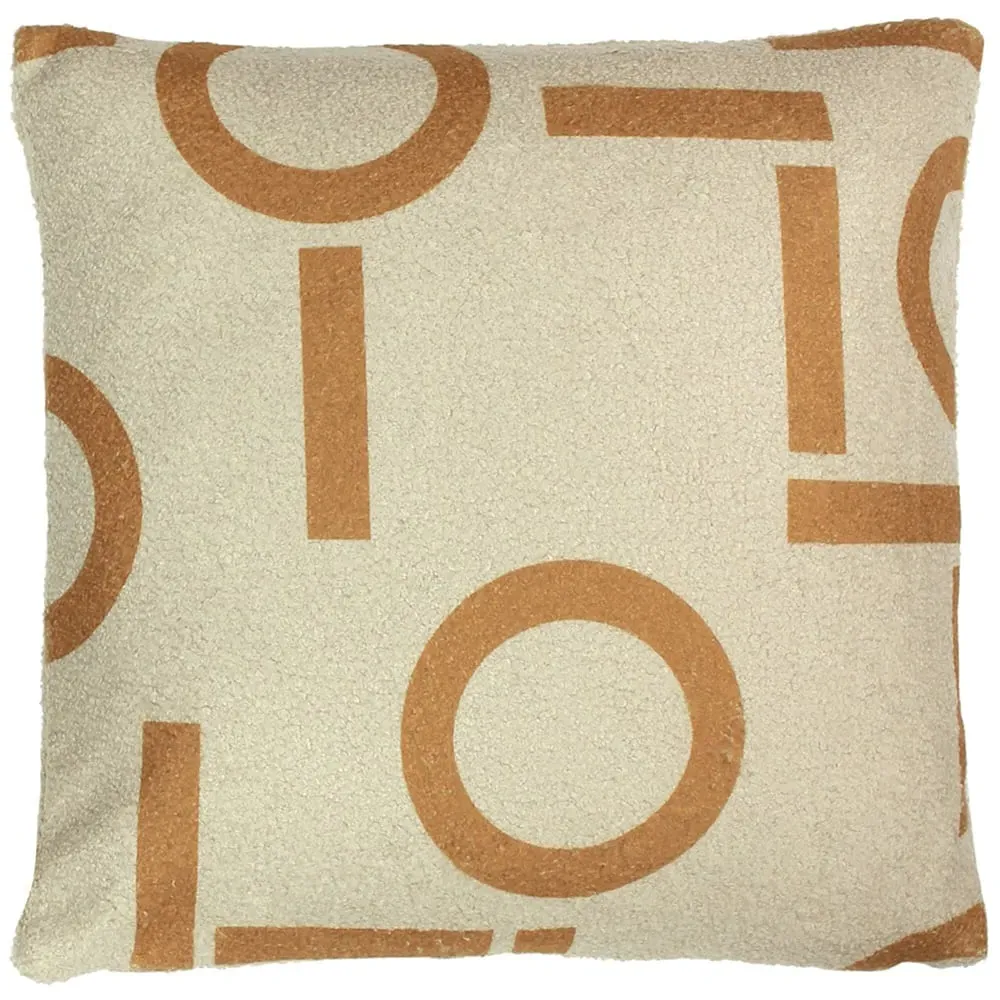 Shearling Ginger Circa Geometric Cushion - Orange image