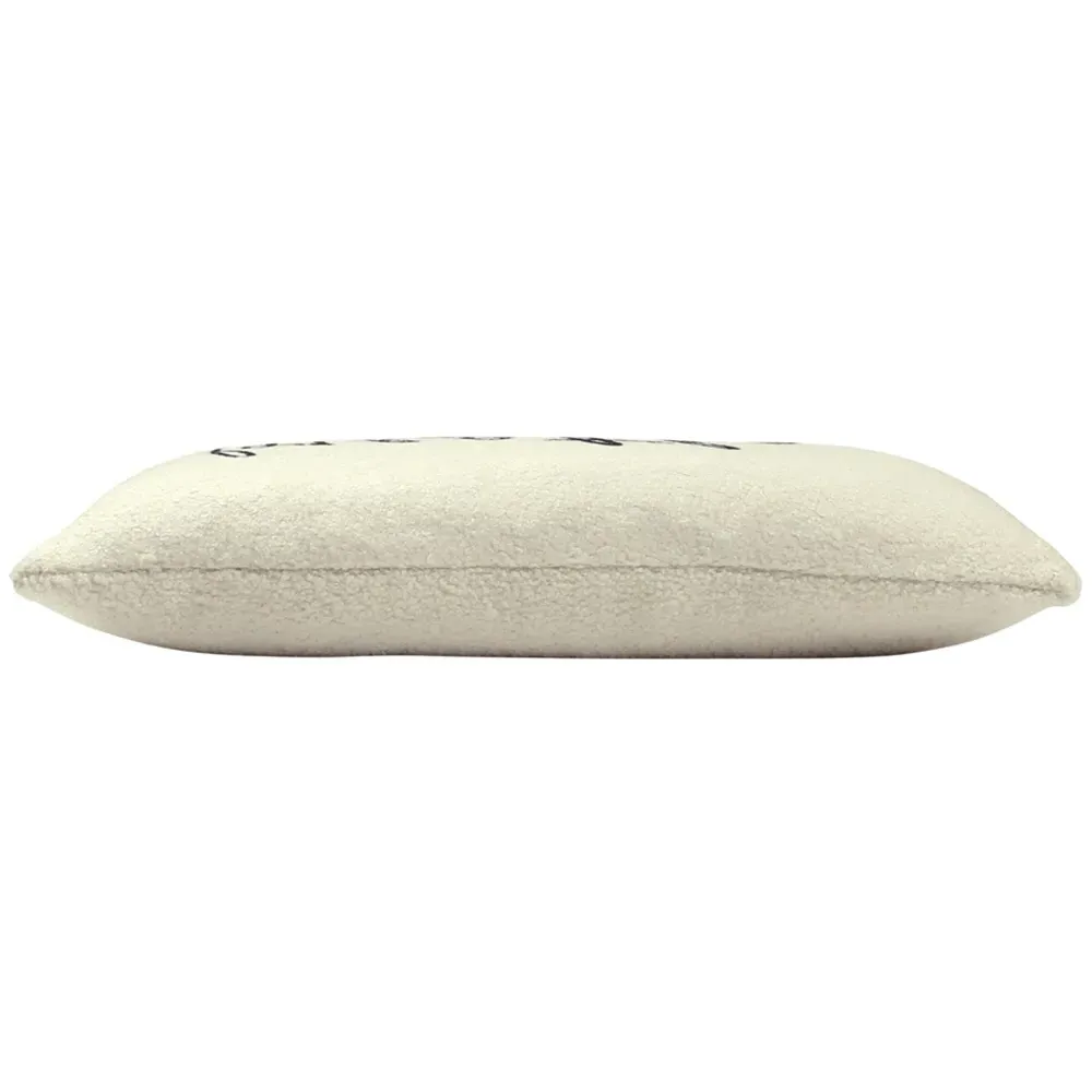 Shearling Natural Breathe Fleece Cushion - Cream, Polyester