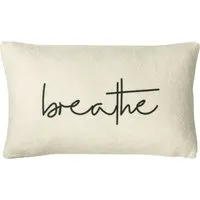 Shearling Natural Breathe Fleece Cushion - Cream, Polyester