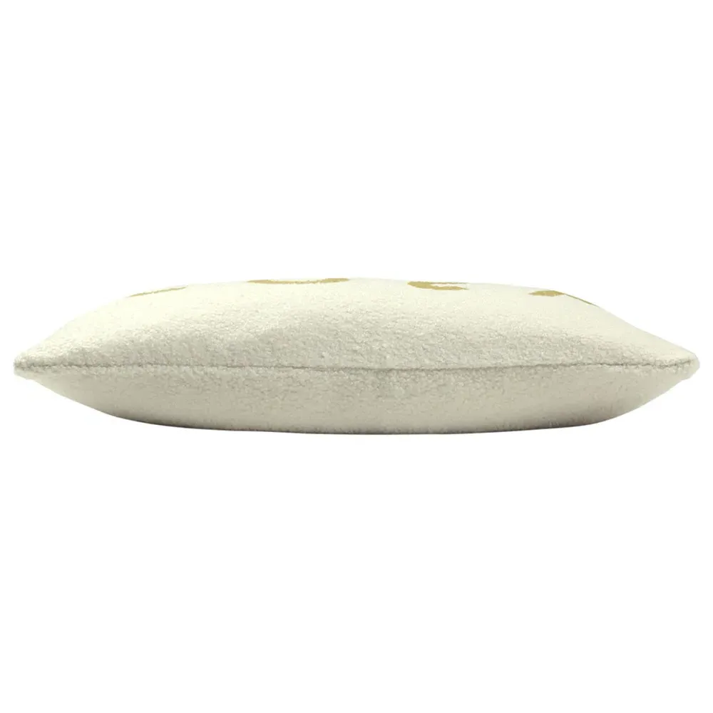 Shearling Natural Cosy Fleece Cushion - Cream, Polyester