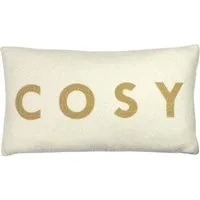 Shearling Natural Cosy Fleece Cushion - Cream, Polyester