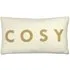 Shearling Natural Cosy Fleece Cushion - Cream, Polyester