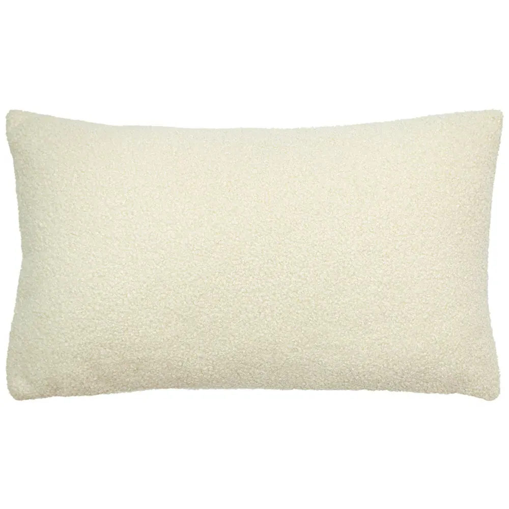 Shearling Natural Love Fleece Cushion - Cream, Polyester