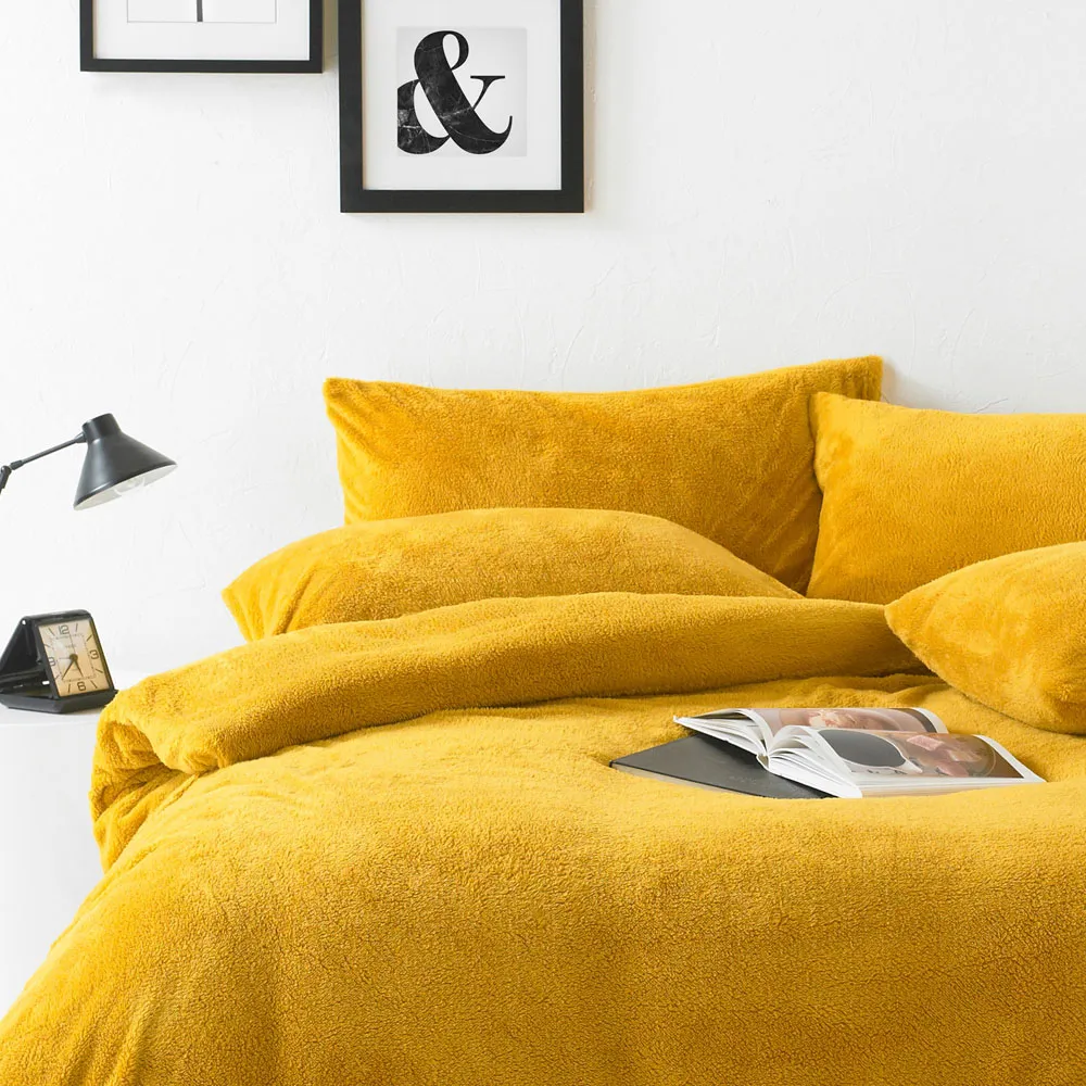 Sherpa Double Duvet Set - Ochre