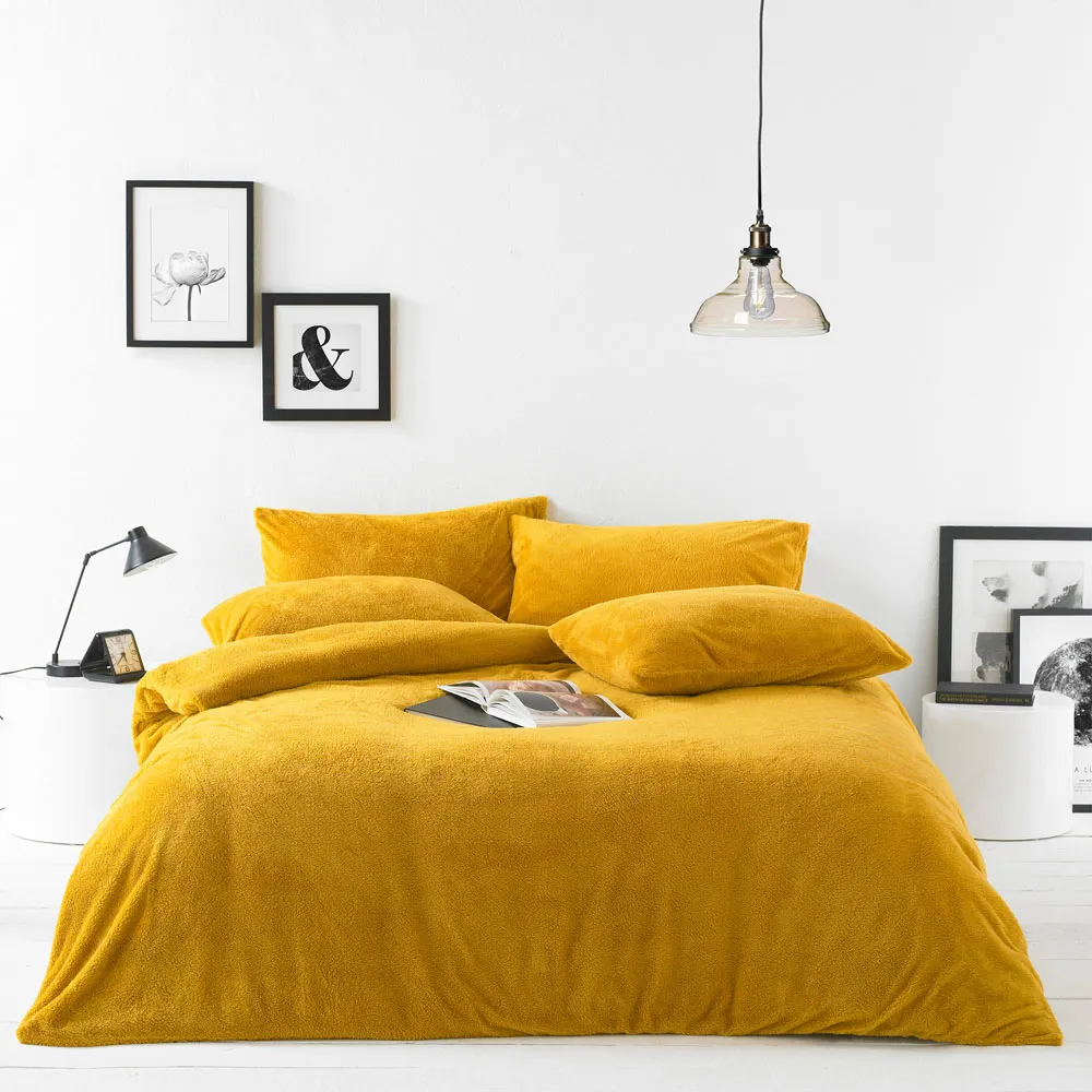 Sherpa Double Duvet Set - Ochre