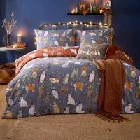 Single Halloween Pawty Reversible Duvet Set - Multi