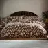 Single Leopard Printed Frill Trim Duvet Set - Multi