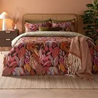 Single Utopia Printed Reversible Duvet Set - Orange