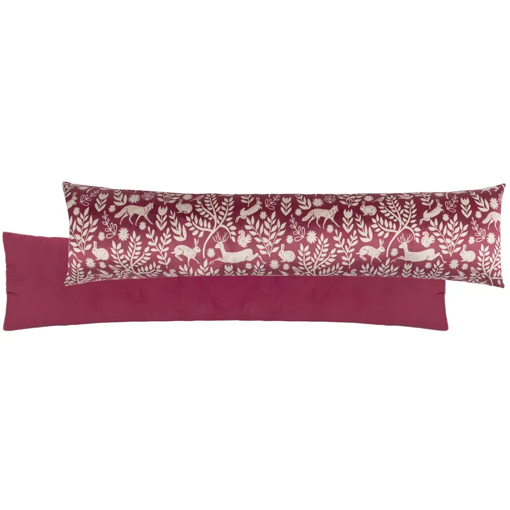 Skandi Berry Woodland Draught Excluder - Purple, Velvet