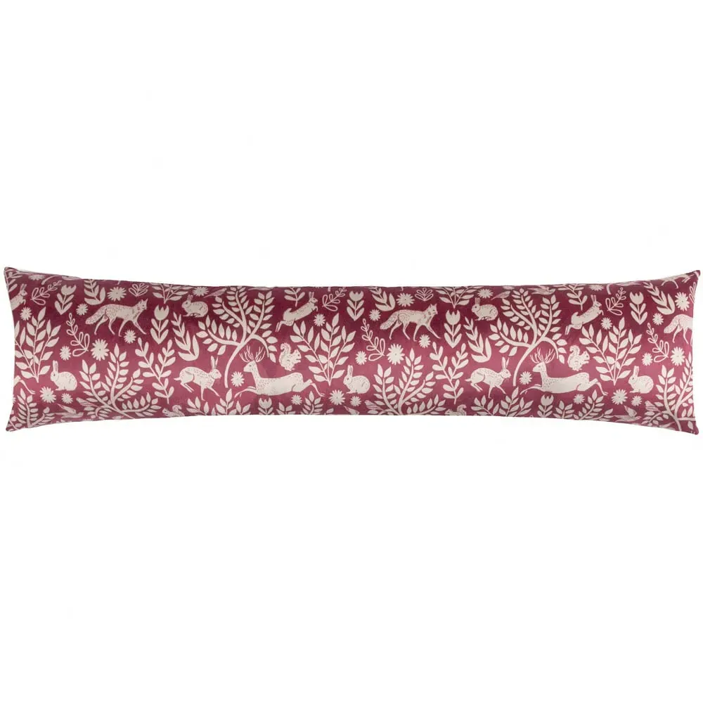 Skandi Berry Woodland Draught Excluder - Purple, Velvet image