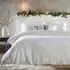 Snowflake King Size Duvet Cover Set - White, Cotton