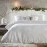 Snowflake Super King Size Duvet Cover Set - White, Cotton