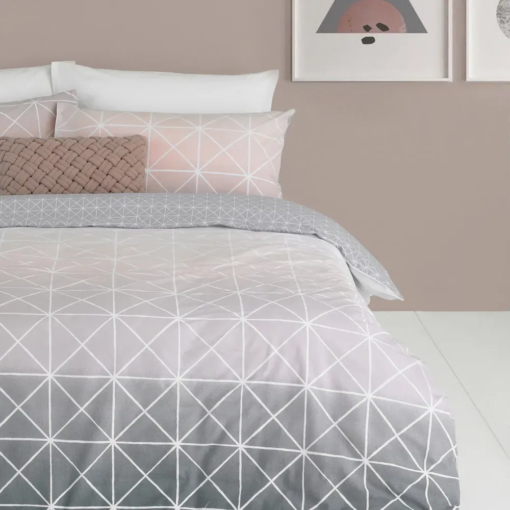 Spectrum Double Duvet Set - Pink, Polycotton