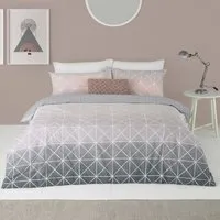 Spectrum Double Duvet Set - Pink, Polycotton