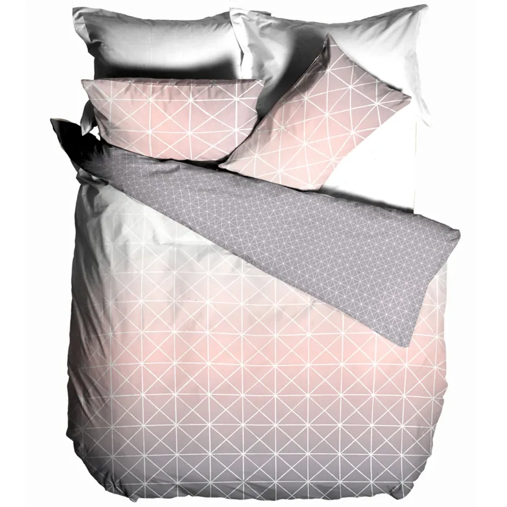 Spectrum Super King Size Duvet Cover Set - Pink