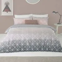 Spectrum Super King Size Duvet Cover Set - Pink