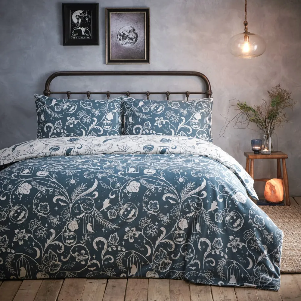 Spellbound Super King Size Duvet Set - Grey, Brushed Cotton