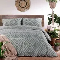 Tanza Double Duvet Set - Desert Sage, Polycotton