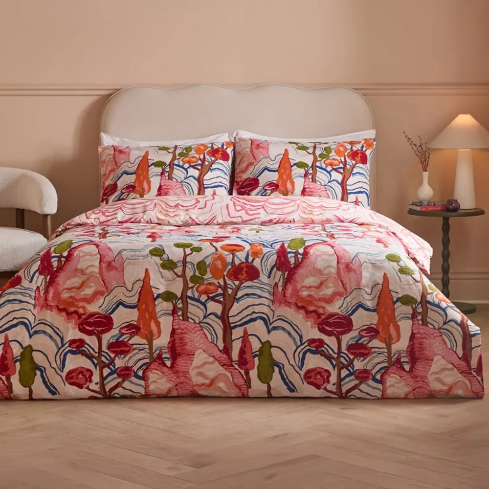 Terra Nova Super King Reversible Duvet Set - Multi, Cotton