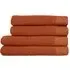 Textured Cotton Bath Towels and Sheets Set of 4 - Brown