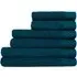 Textured Cotton Hand and Bath Towels Set of 6 - Blue