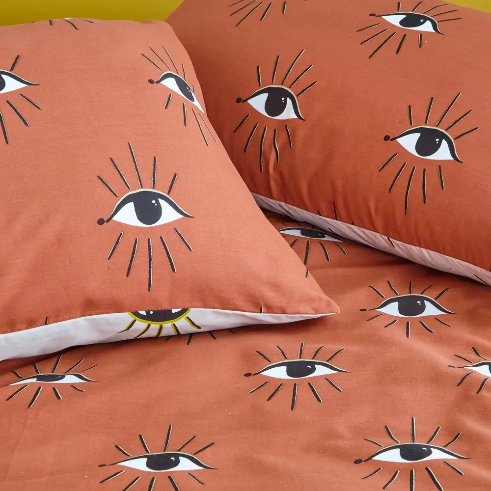 Theia Double Duvet Set - Clay Pink, Polycotton