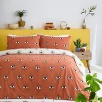 Theia Double Duvet Set - Clay Pink, Polycotton