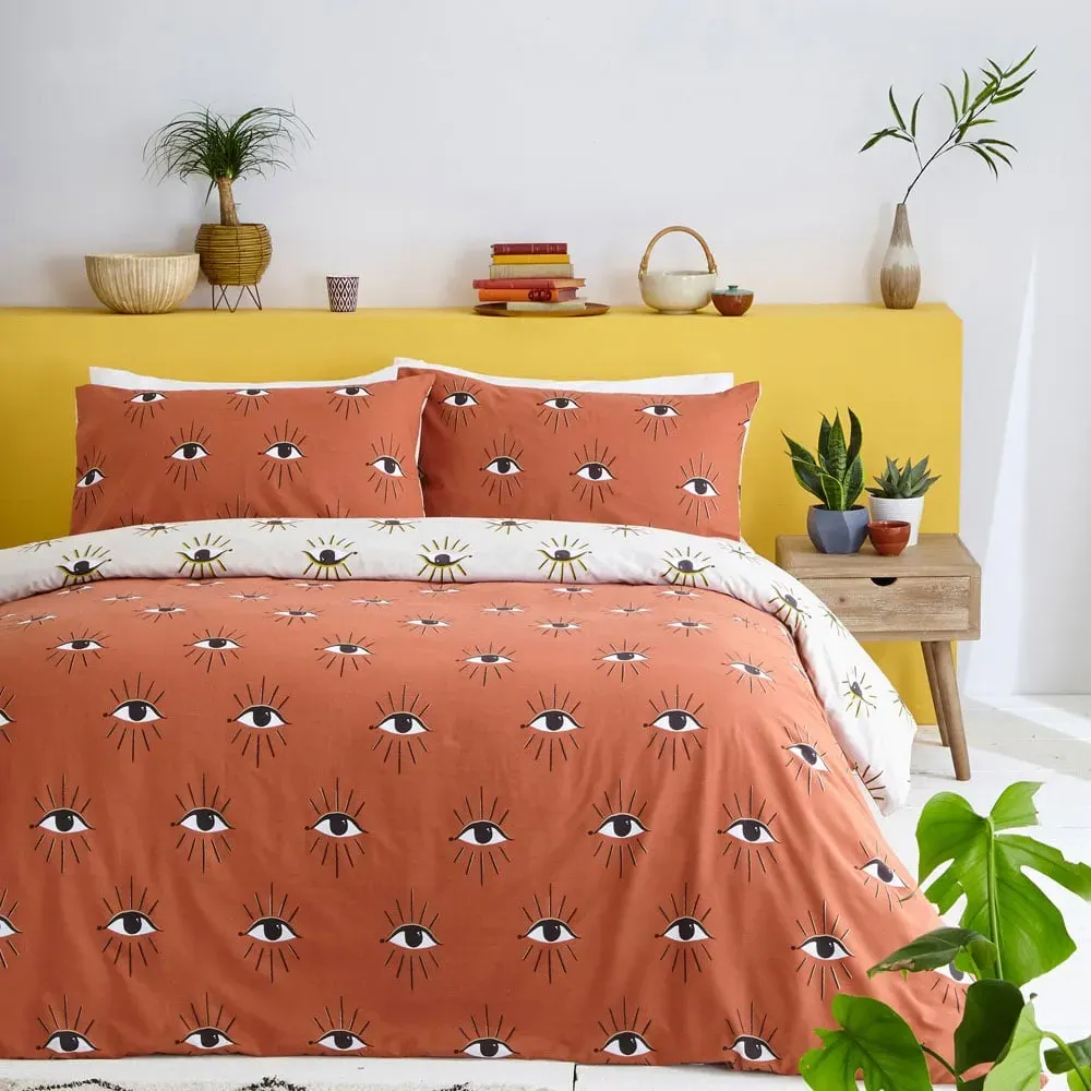 Theia King Size Duvet Set - Clay Pink, Polycotton