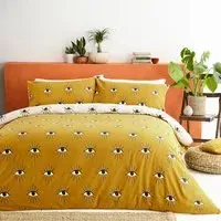 Theia King Size Duvet Set - Orange, Polycotton