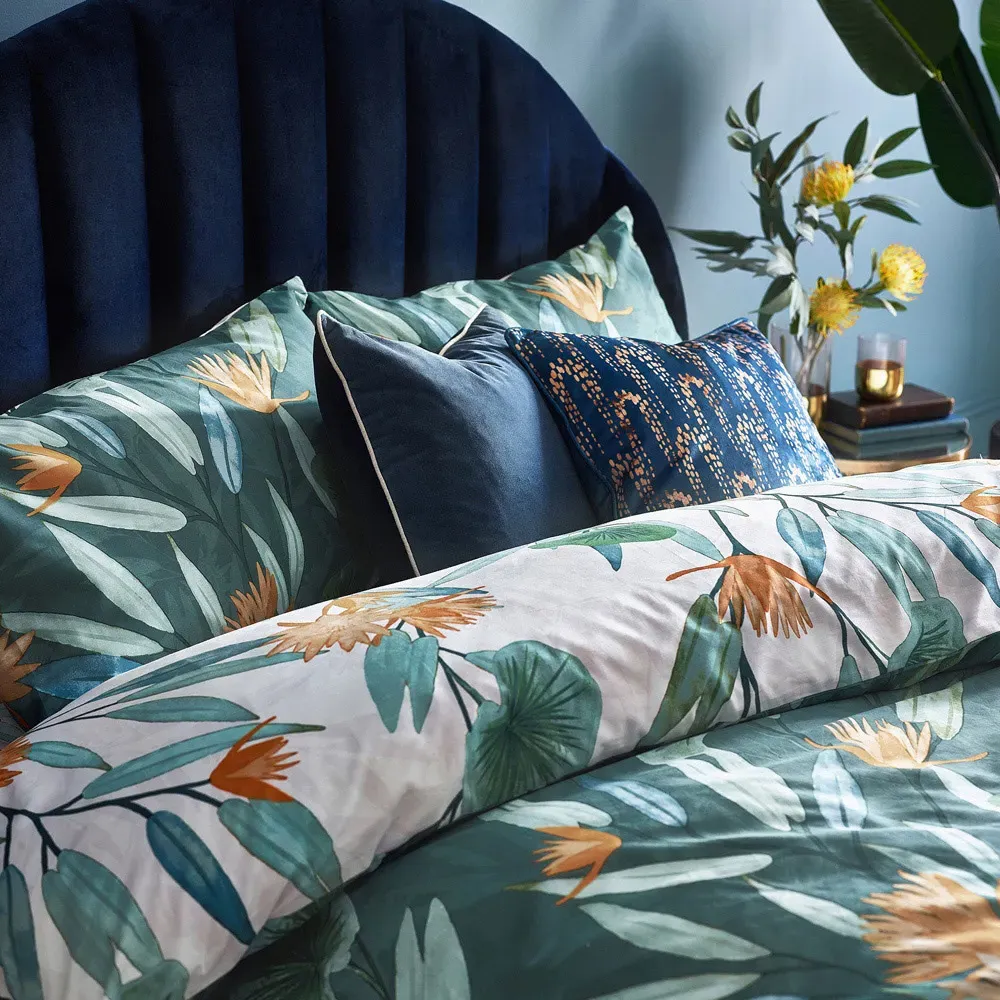 Tigerlily Single Duvet Cover Set - Blue, Multi Floral