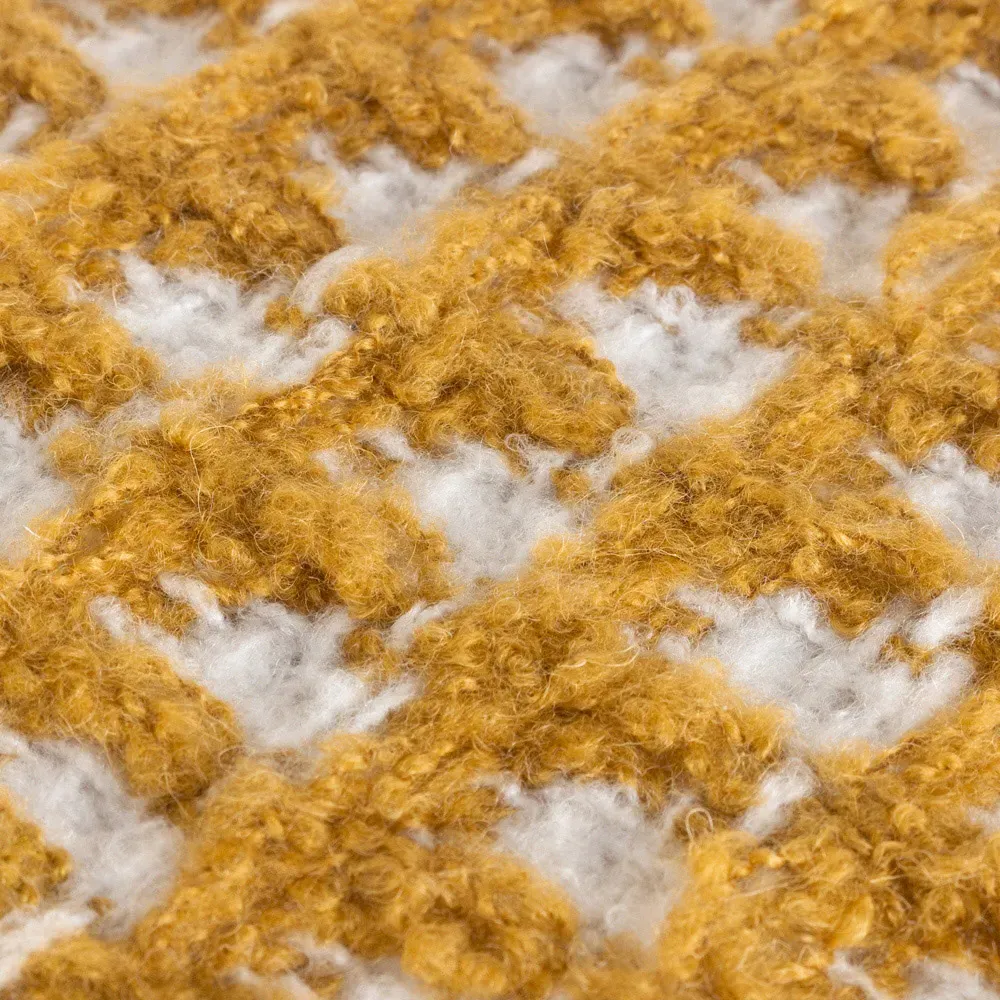 Toasty Waffle Throw with Tassels - Ochre, Acrylic